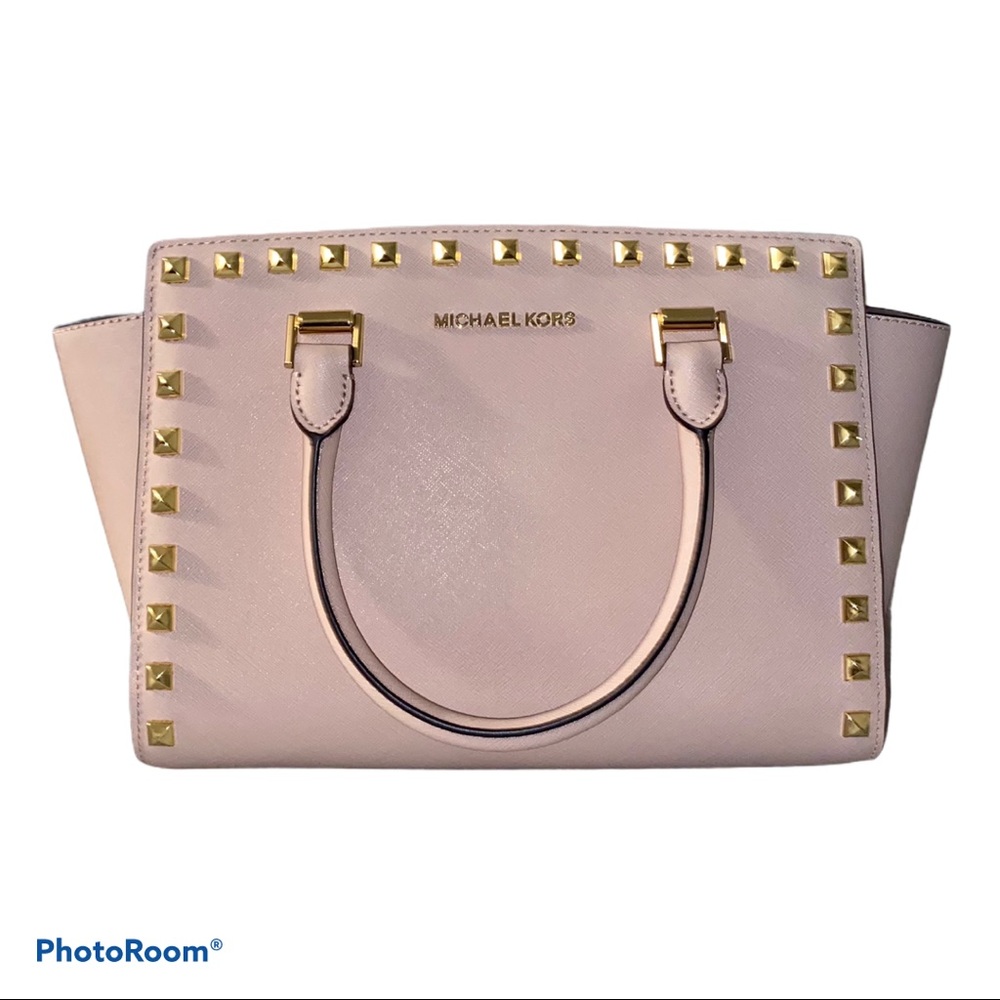 Michael Kors Studded Pink Medium Selma Bag